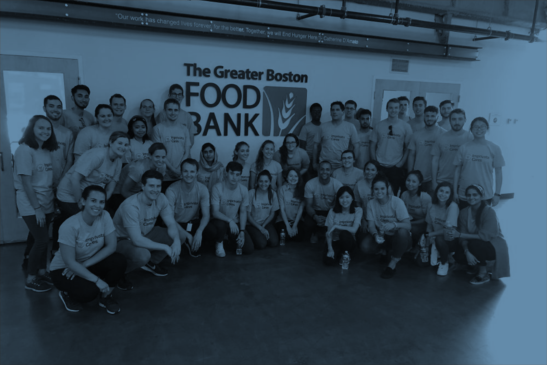 Image of employees volunteering at the greater boston food bank