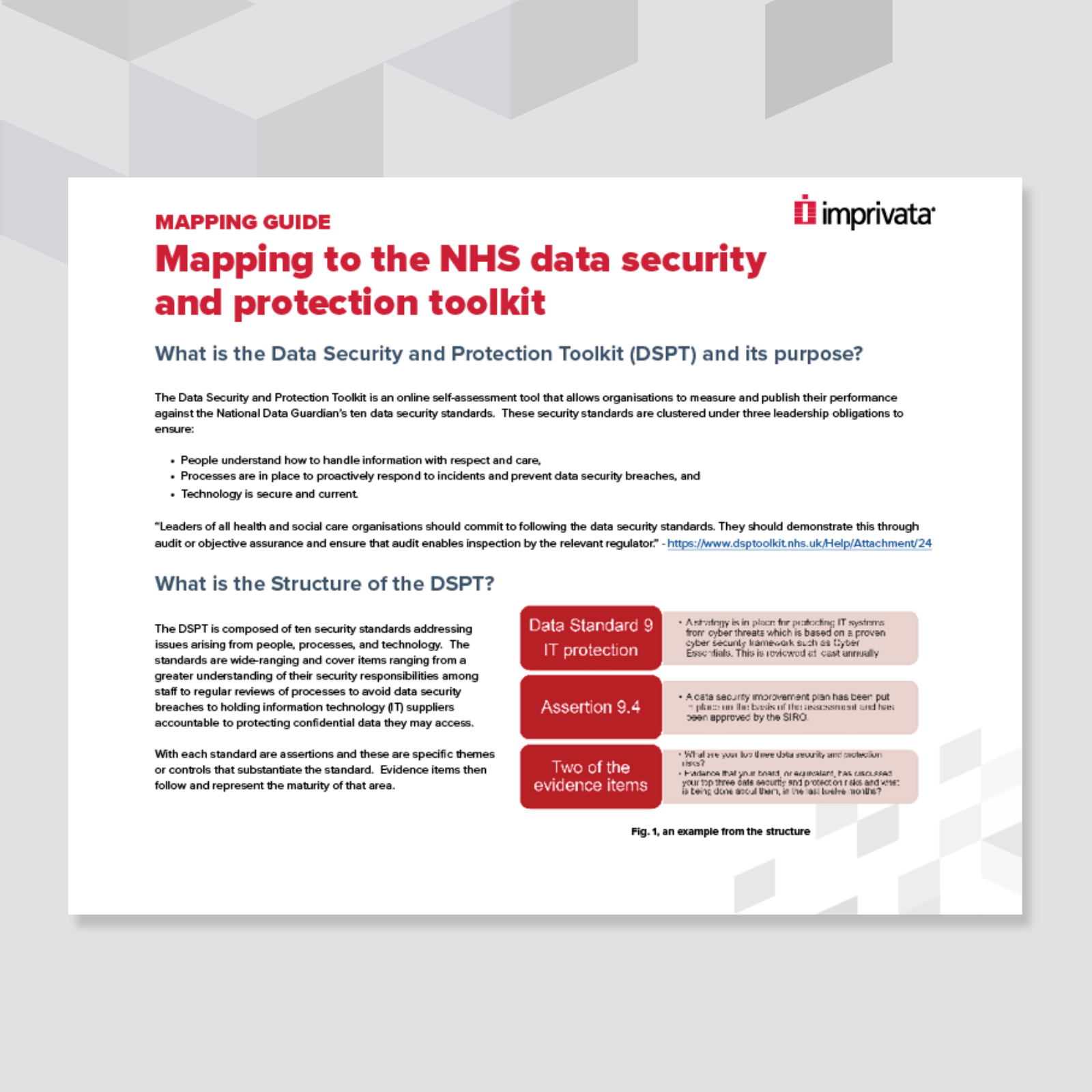 NHS Data Security and Protection Toolkit cover