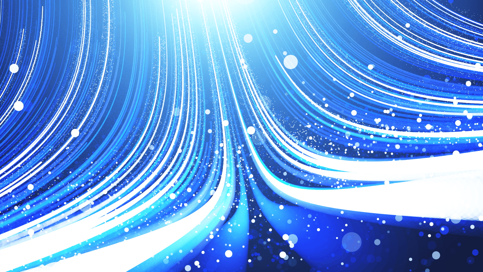 Abstract image of light waves on blue background
