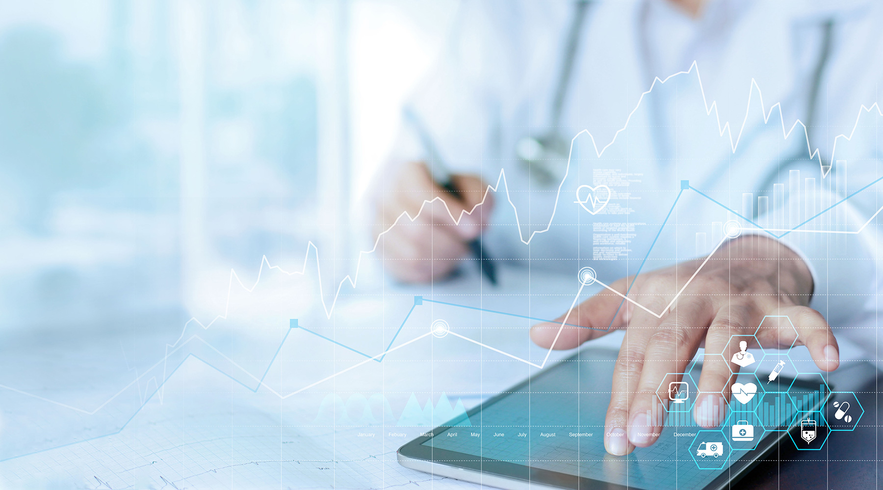 Image of a nurse using a tablet