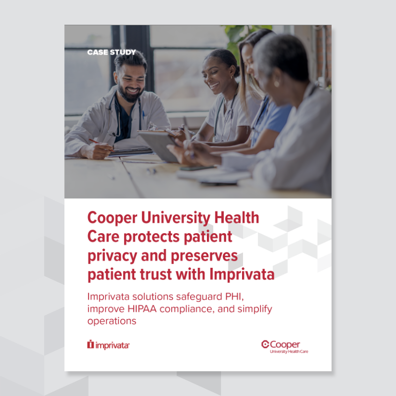 Cooper University Health Care protects patient privacy and preserves patient trust with Imprivata