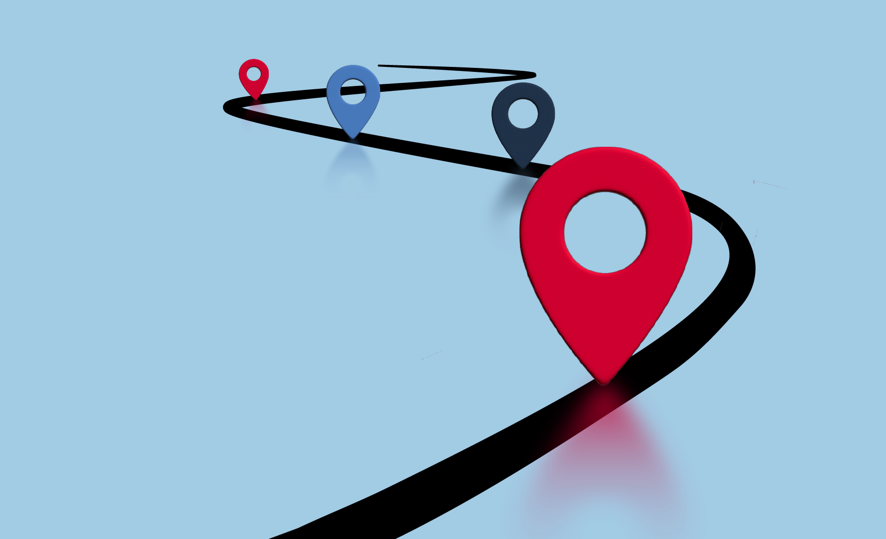 Transparent image of path with road markers