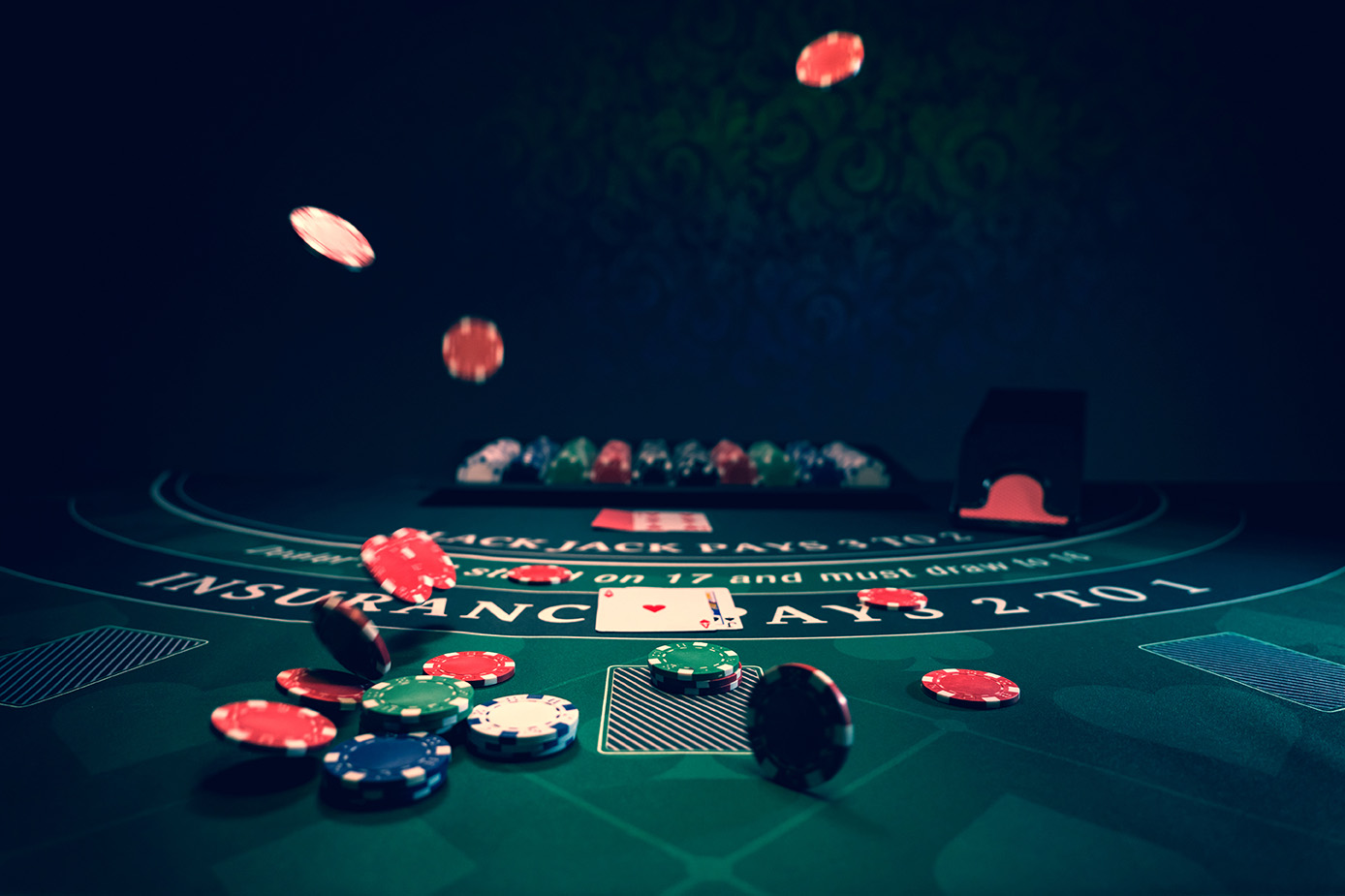 Blackjack game in a casino