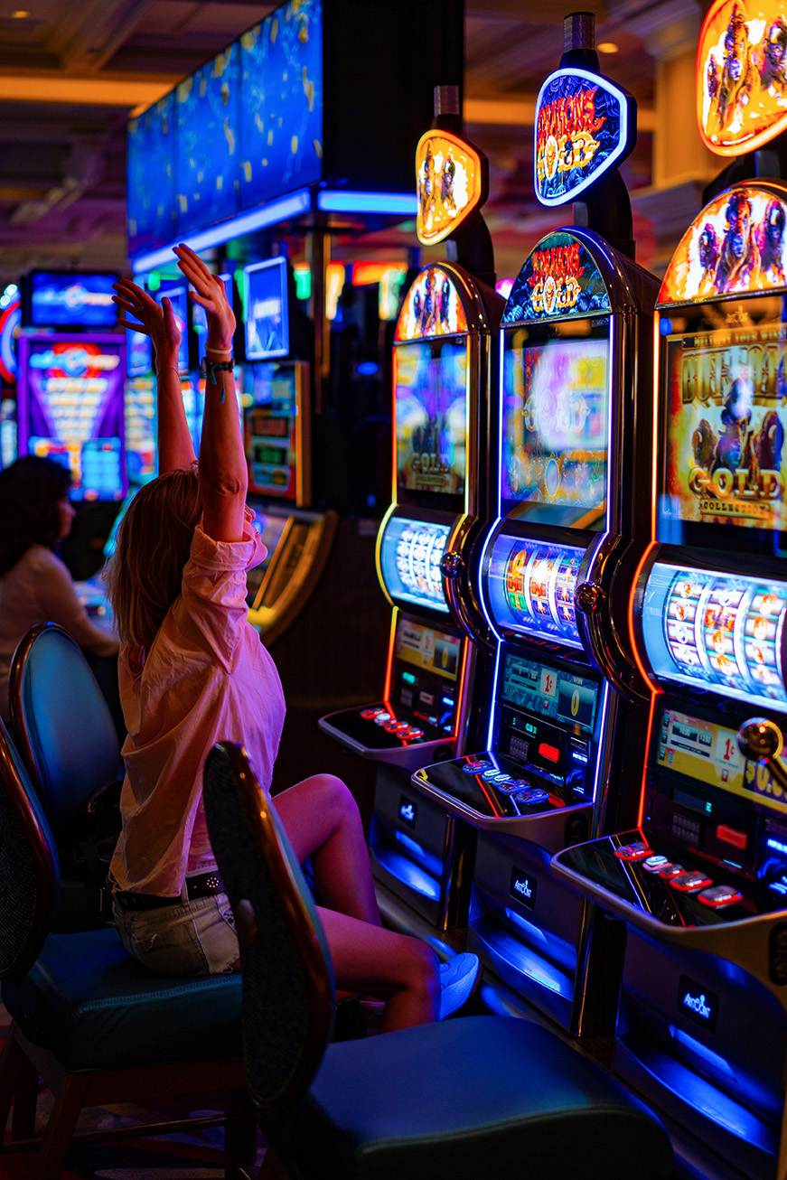 Slot machines in casino