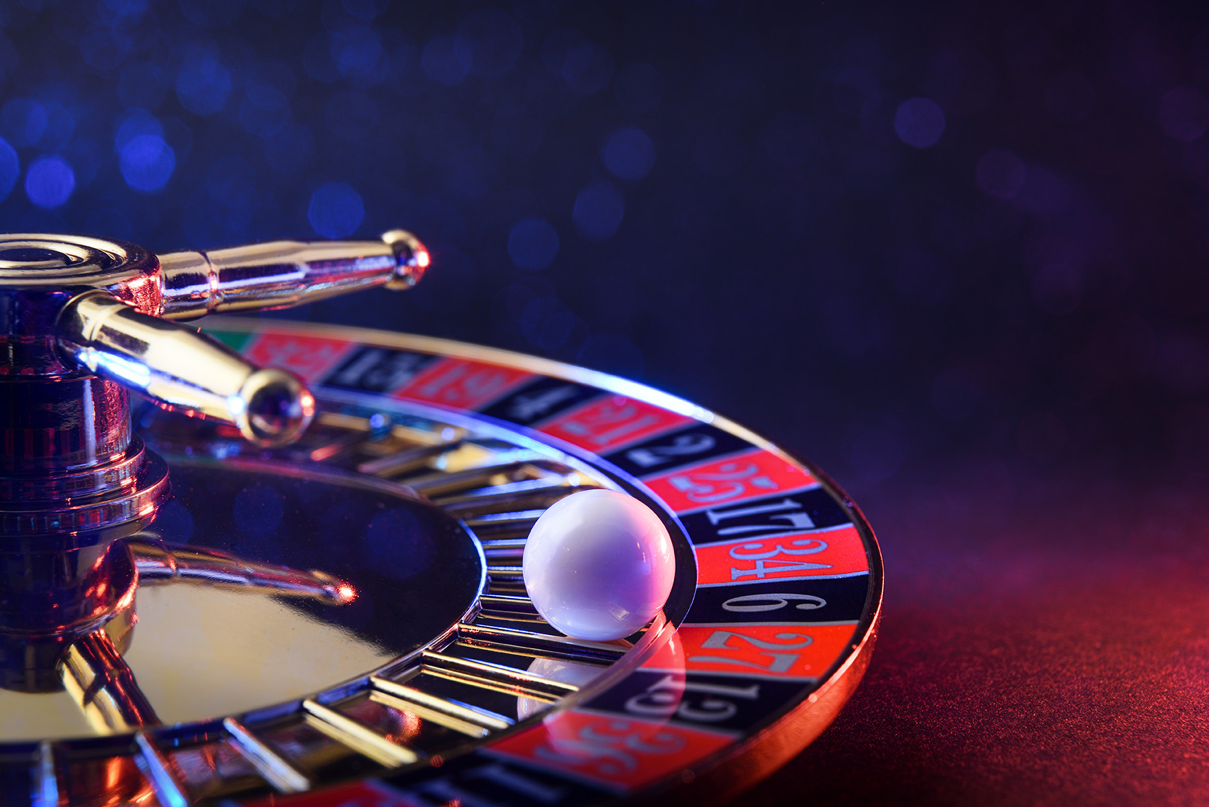 Roulette game in a casino