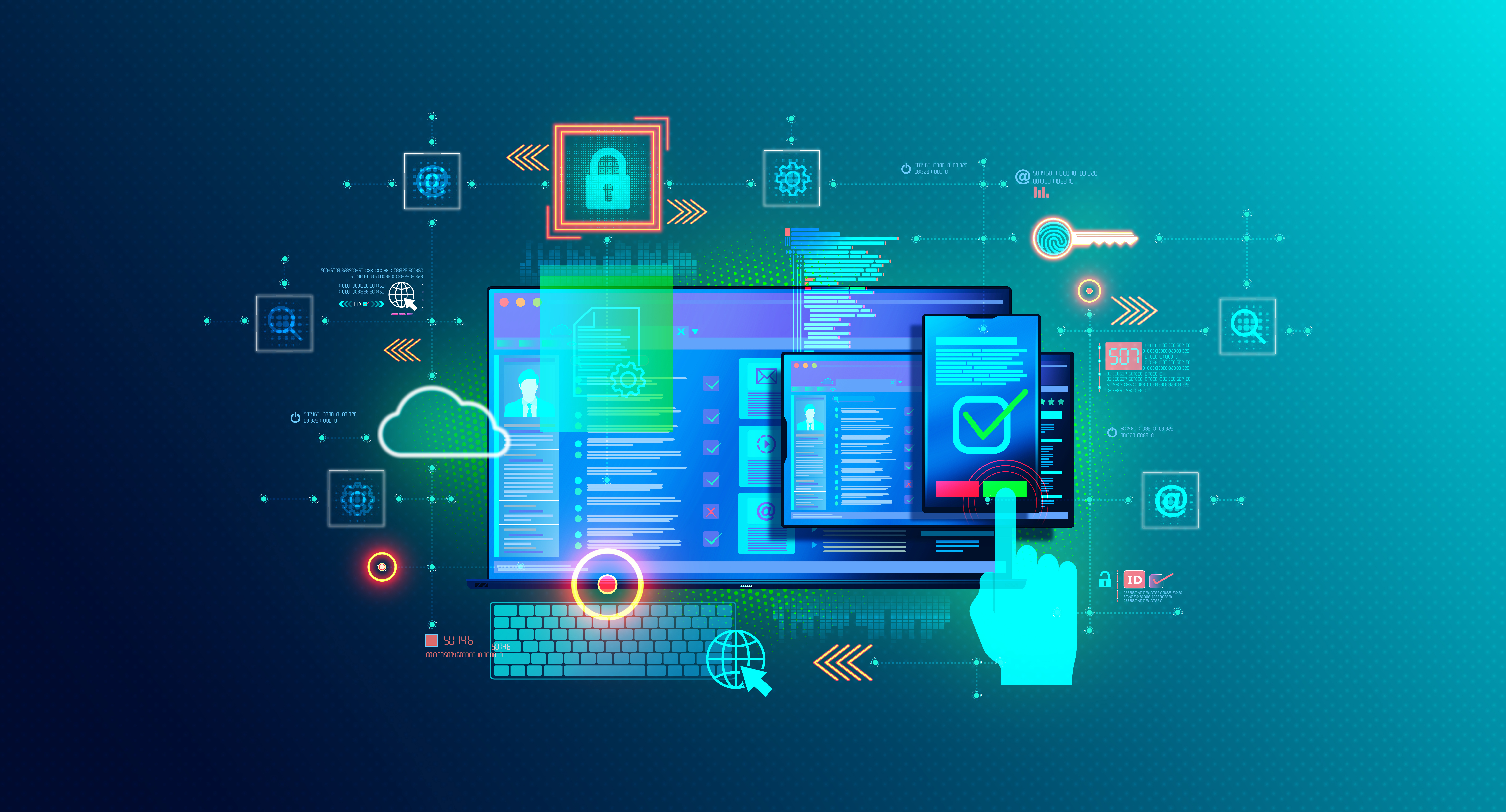 Digital rendering representing access management