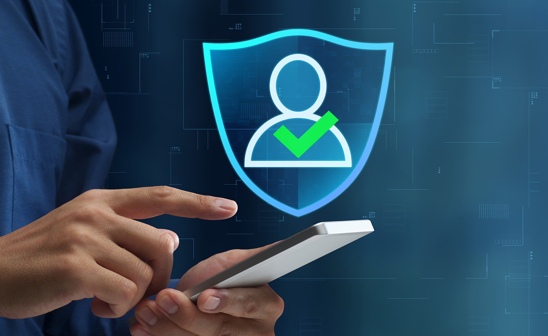 User authenticating with smartphone