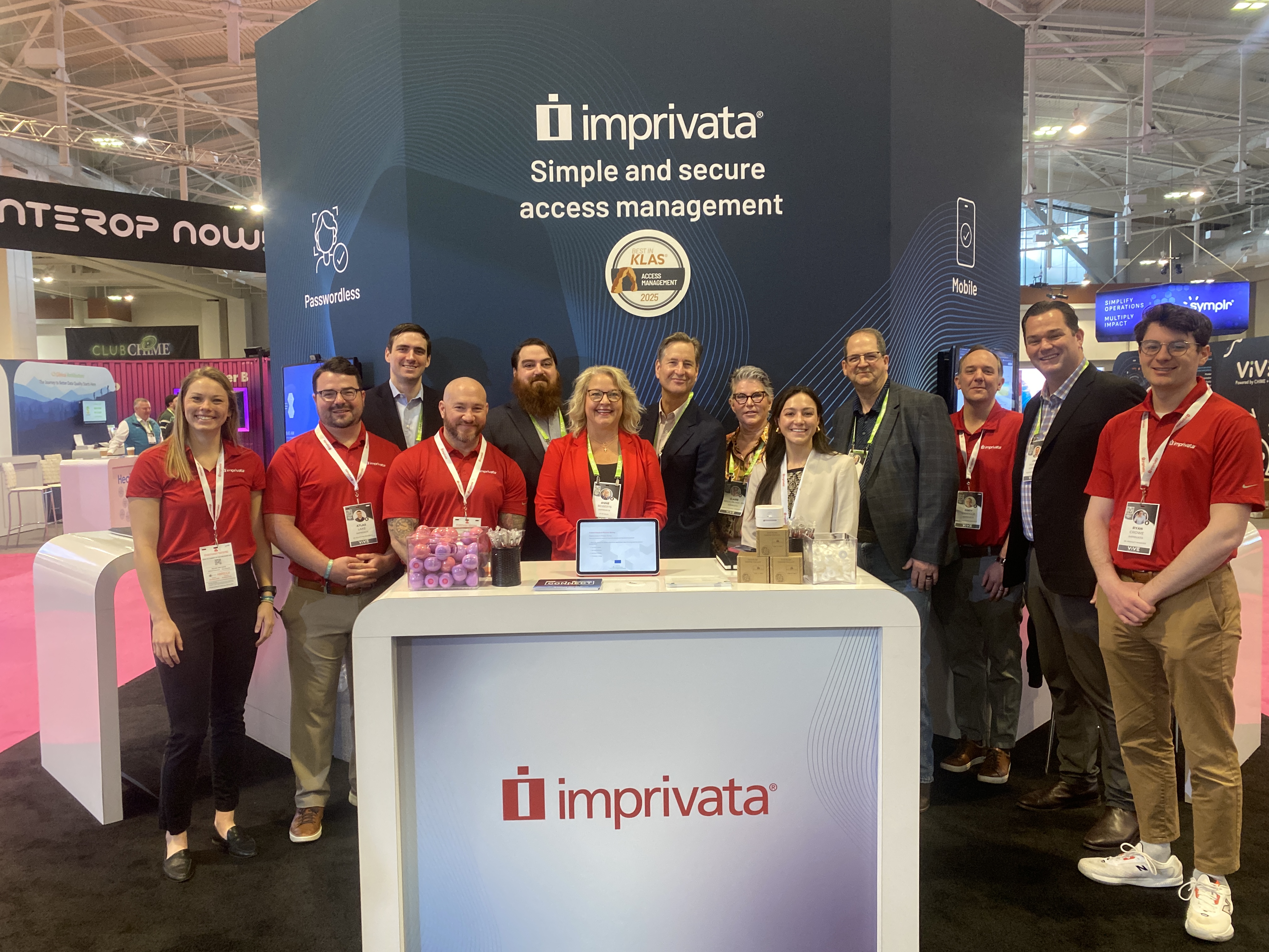 Photo of Imprivata staff at branded booth