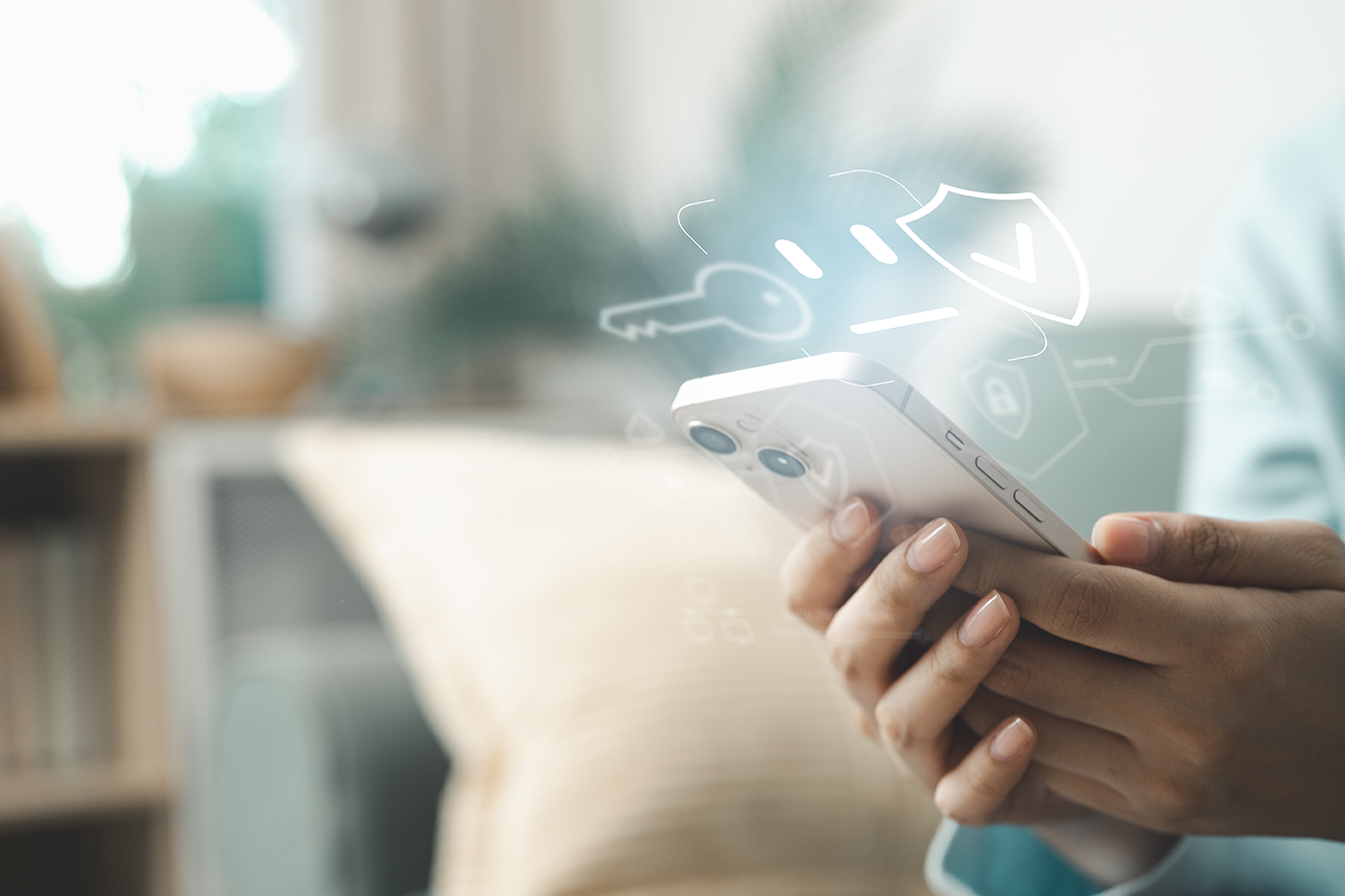 Photo of person using a smartphone