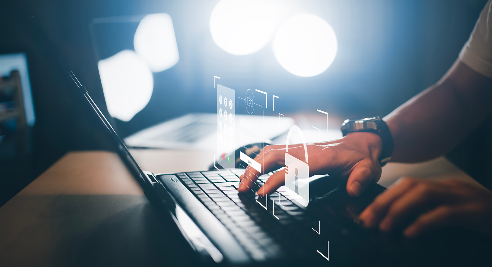 Person accessing computer remotely