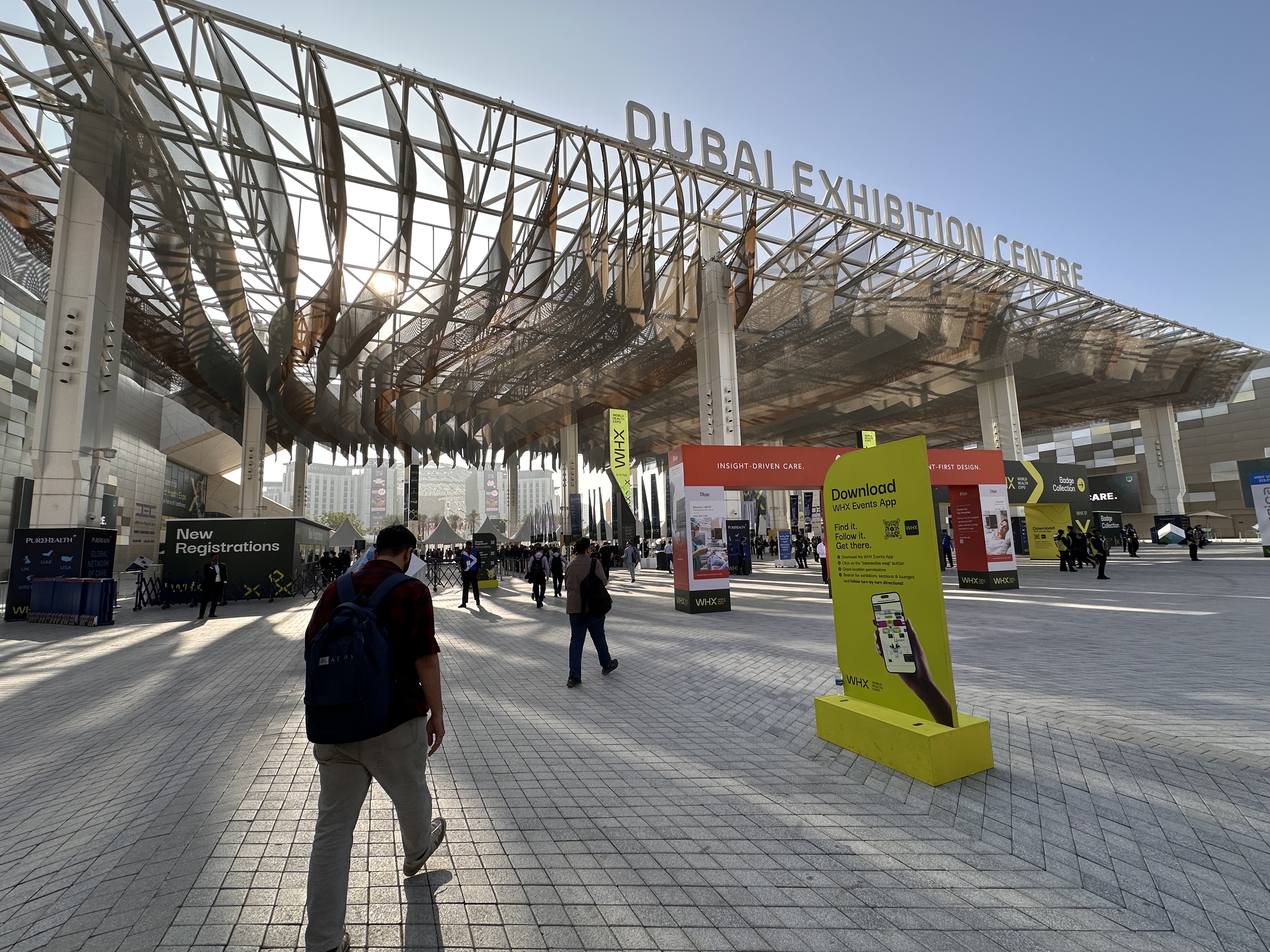 Photo from the outside of the World Health Expo