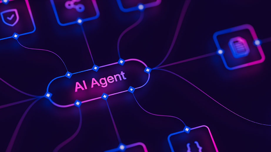 AI workflow automation artificial intelligence agent software interface nodes triggers data tool dashboard coding icon flow process database technology 3d rendering.