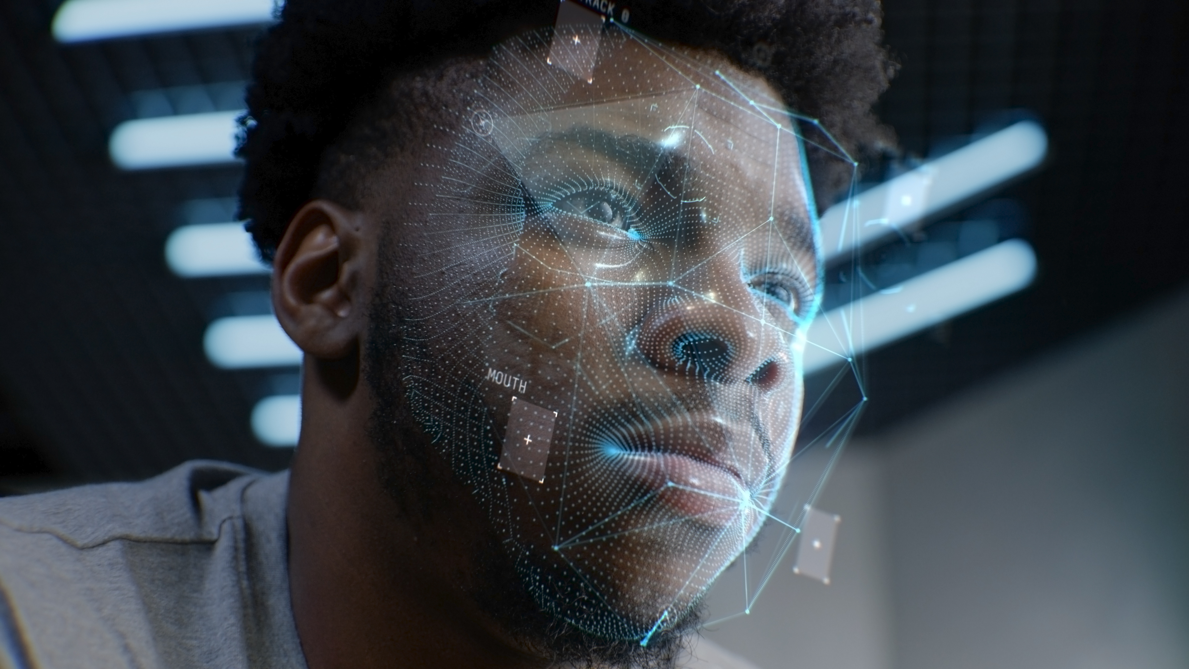 image depicting facial biometrics
