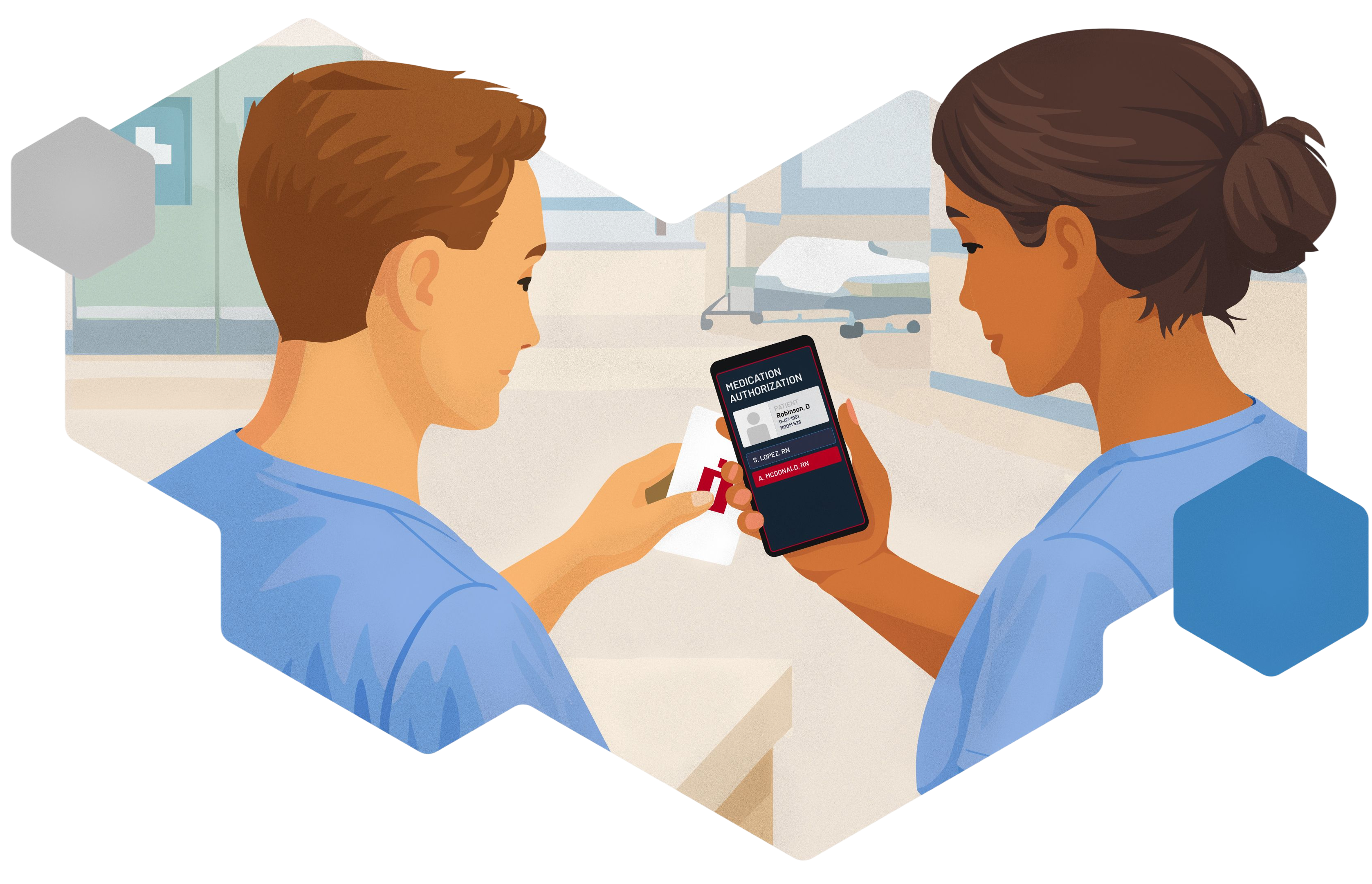 Nurses using Imprivata products