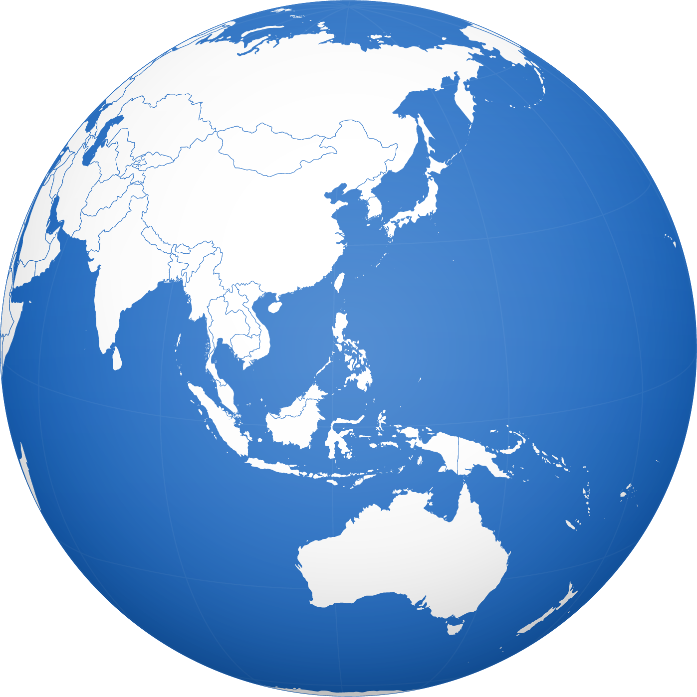 Globe icon with APAC region centered