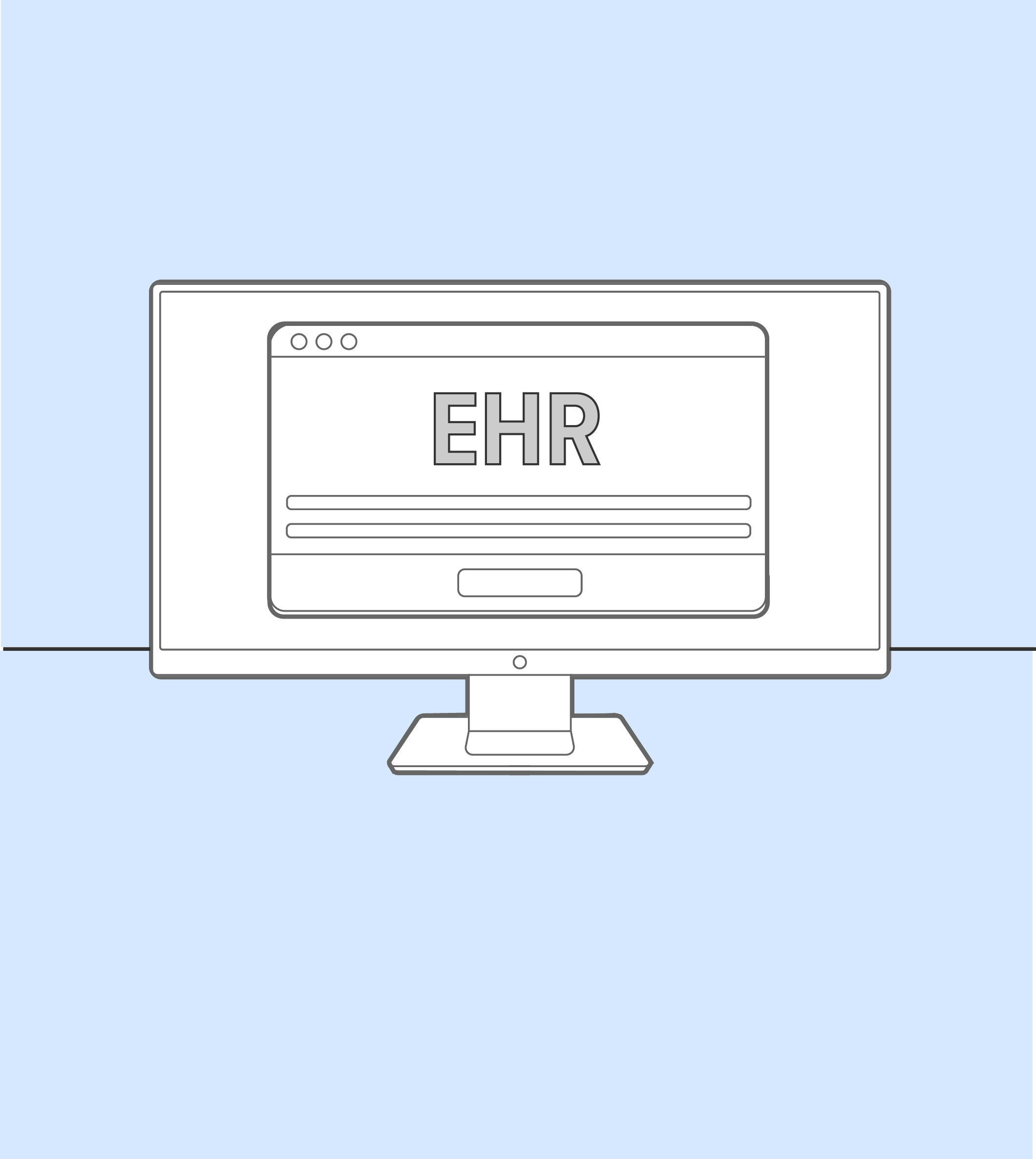 Illustration of EHR dashboard