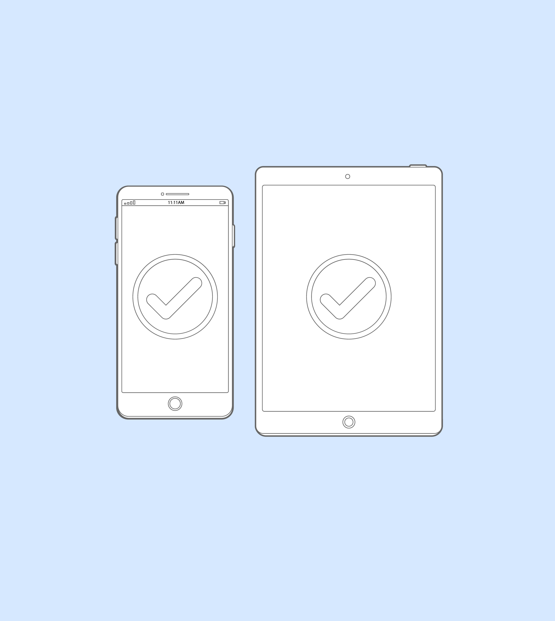 Illustration of mobile devices