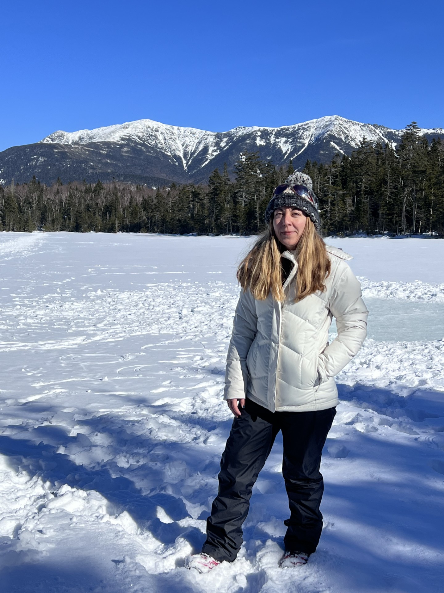 Corina Fournier enjoying the winter weather