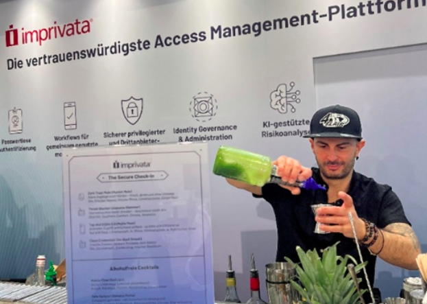 Image of cocktail bar at Imprivata event